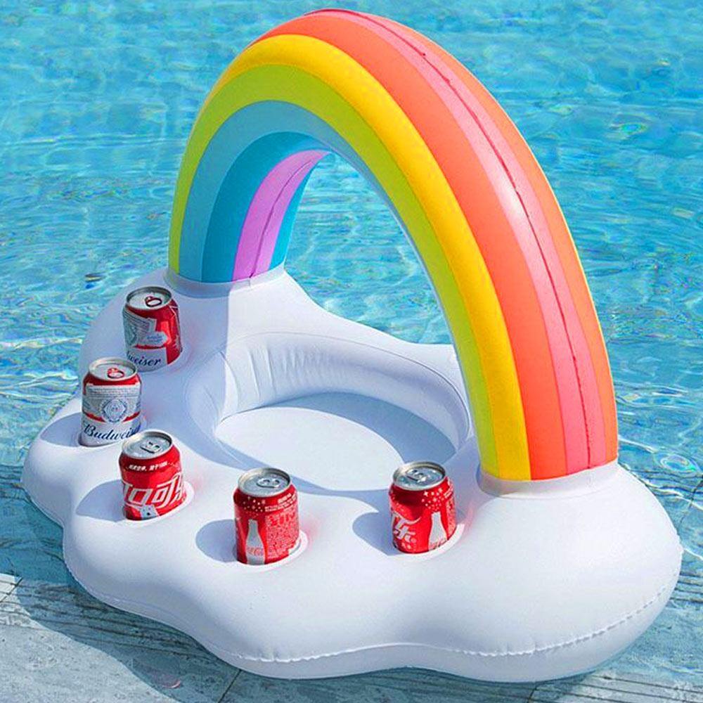 Inflatable Pool Boat Beer Ice Bucket Cooler Swimming Pool Float Cup Holder Party Pool - MY STORE LIVING