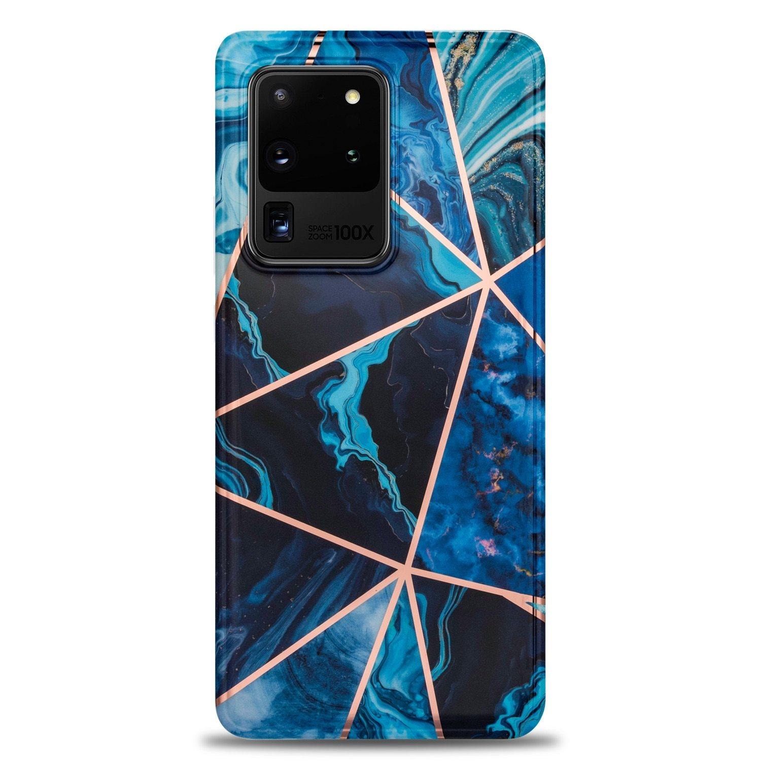 Soft Plating Geometric Back Cover Marble Stone Texture Phone Case For Samsung Galaxy - MY STORE LIVING