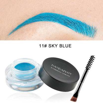 HANDAIYAN 12 Colors Waterproof Eyebrow Dyeing Cream Multifunctional Eyeliner Does Not Fade - MyStoreLiving