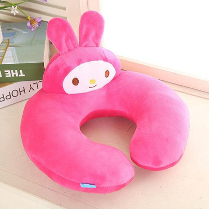 25 Kinds Cartoon U Shape Hoodie Travel Pillow Neck Cushion For Sleep Kawaii Animals Hooded Pillows For Airplane Home Textile - MY STORE LIVING