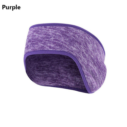 Ponytail Headband Winter Fleece Ear Cover Hair Bandage Ear Warmer Running Sport Headband for Women Girls Outdoor Sweatband - MY STORE LIVING