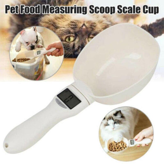 Pet Measuring Spoon Cup Of Pet Dog Food Water Scoop Scale Spoon LED Display Bowl For Cat Pets Feeder Dog Feeding Bowls - MY STORE LIVING