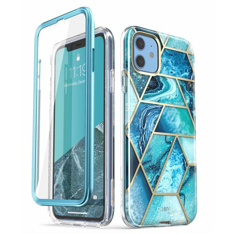 Cosmo Full-Body Glitter Marble Bumper Cover with Built-in Screen Protector I-BLASON For iPhone 11 Case 6.1 inch - MY STORE LIVING