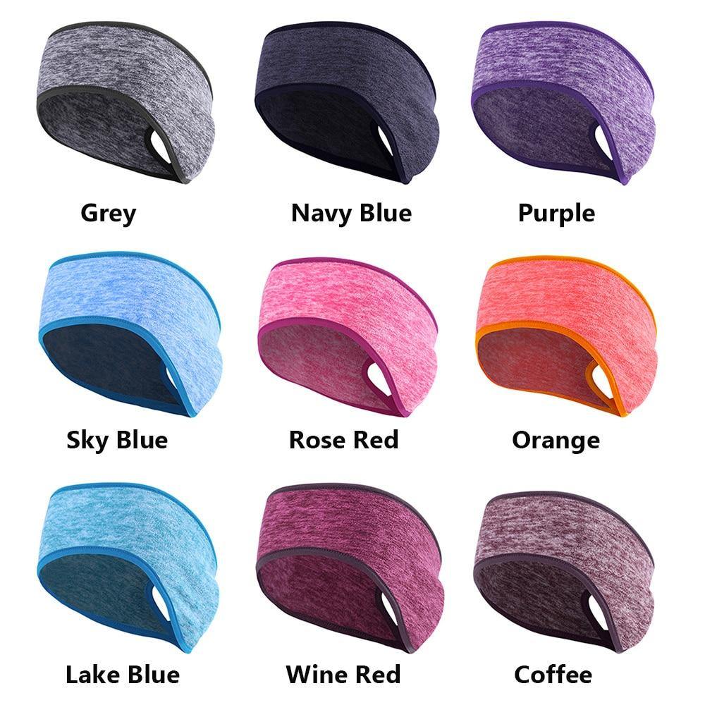 Ponytail Headband Winter Fleece Ear Cover Hair Bandage Ear Warmer Running Sport Headband for Women Girls Outdoor Sweatband - MY STORE LIVING