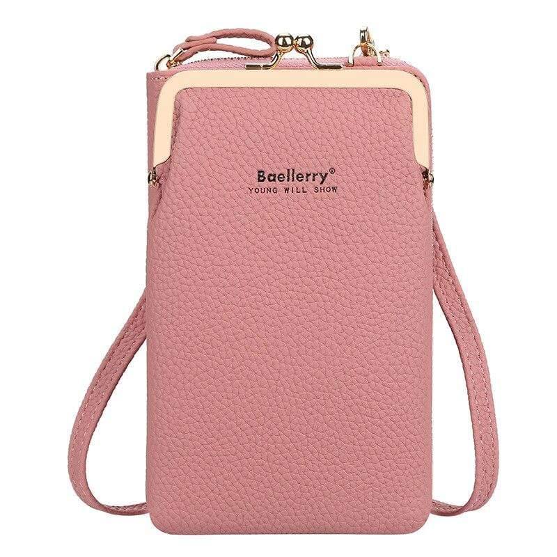 Women Phone Bag Solid Crossbody Bag - MY STORE LIVING