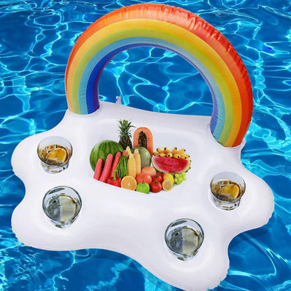 Inflatable Pool Boat Beer Ice Bucket Cooler Swimming Pool Float Cup Holder Party Pool - MY STORE LIVING