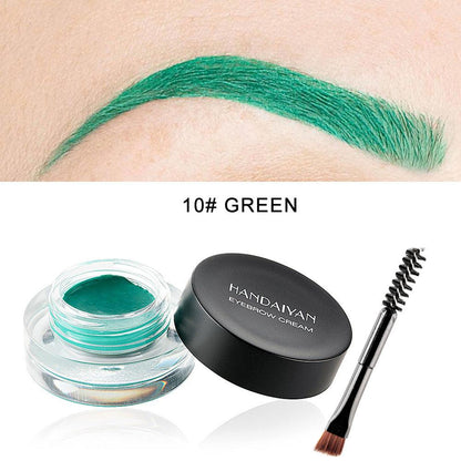 HANDAIYAN 12 Colors Waterproof Eyebrow Dyeing Cream Multifunctional Eyeliner Does Not Fade - MyStoreLiving