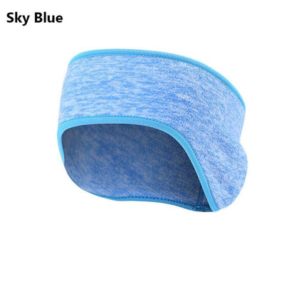 Ponytail Headband Winter Fleece Ear Cover Hair Bandage Ear Warmer Running Sport Headband for Women Girls Outdoor Sweatband - MY STORE LIVING