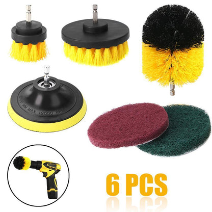 3/4/6 Pcs Drill Brush Cleaner Kit Power Scrubber for Cleaning Bathroom Bathtub Cleaning Brushes Scrub Drill Car Cleaning Tools - MY STORE LIVING