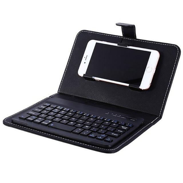 PU Leather Wireless Keyboard Case for iPhone Protective Mobile Phone With Bluetooth Keyboard For IPhone 7 - MY STORE LIVING