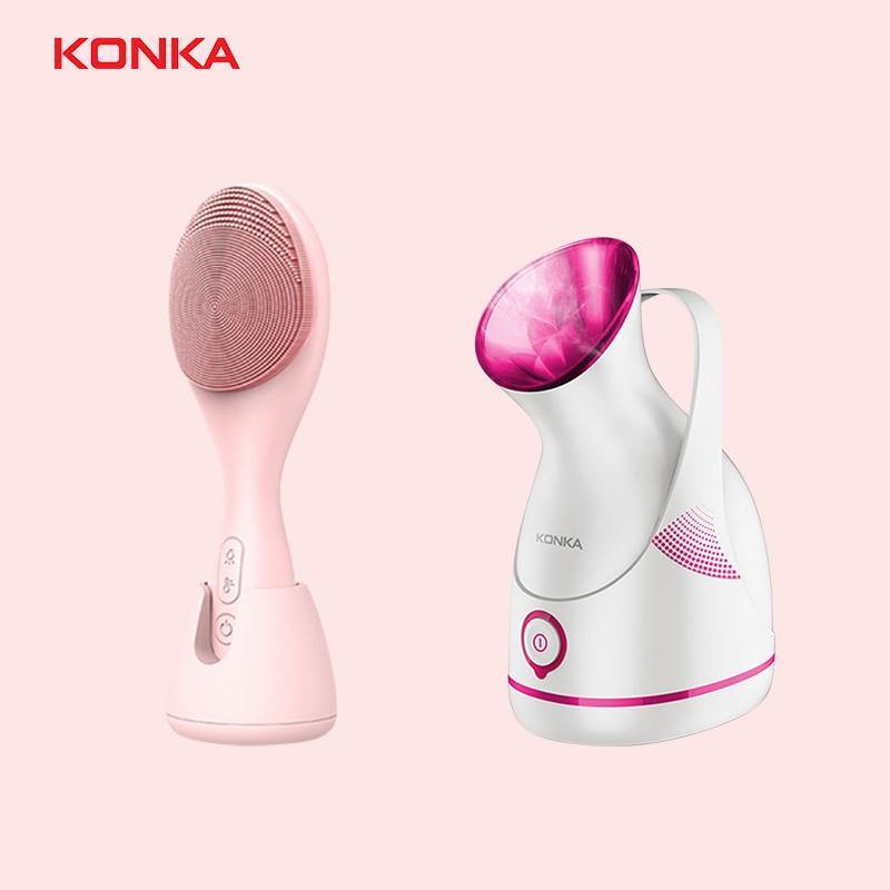 KONKA 100ml Large-capacity water tank face steamer Electric face brush Skin spa Beauty simple operation White face humidifier - MY STORE LIVING