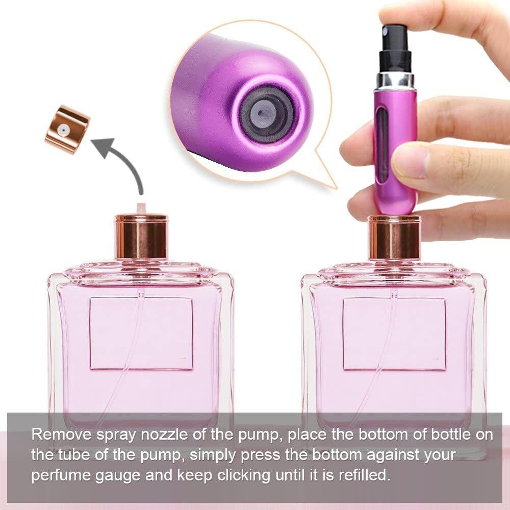 5ML Travel Portable Mini Refillable Perfume Atomizer Bottle Scent Spray Case - MyStoreLiving