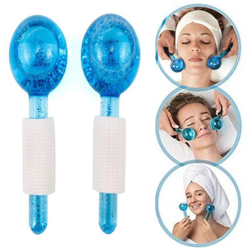 Ice Hockey Ice Therapy Facial Massage Glass, Glitter Beauty Ball Ice Wave Ball Beauty Ball - MyStoreLiving