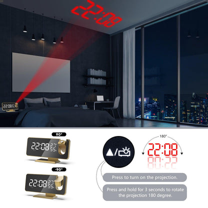 Digital Alarm Clock Led Display Projection Alarm Clock - MyStoreLiving