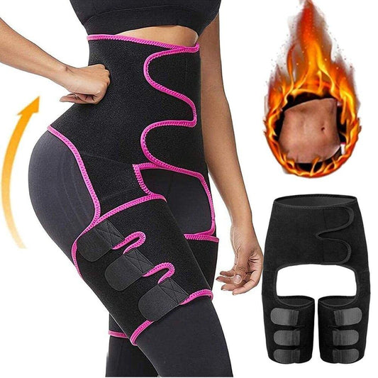 UNISEX WEIGHT LOSS SWEAT WAISTBAND BUTT LIFT THIGH TRIMMERS WORKOUT ABDOMEN BELT CORSET - MY STORE LIVING