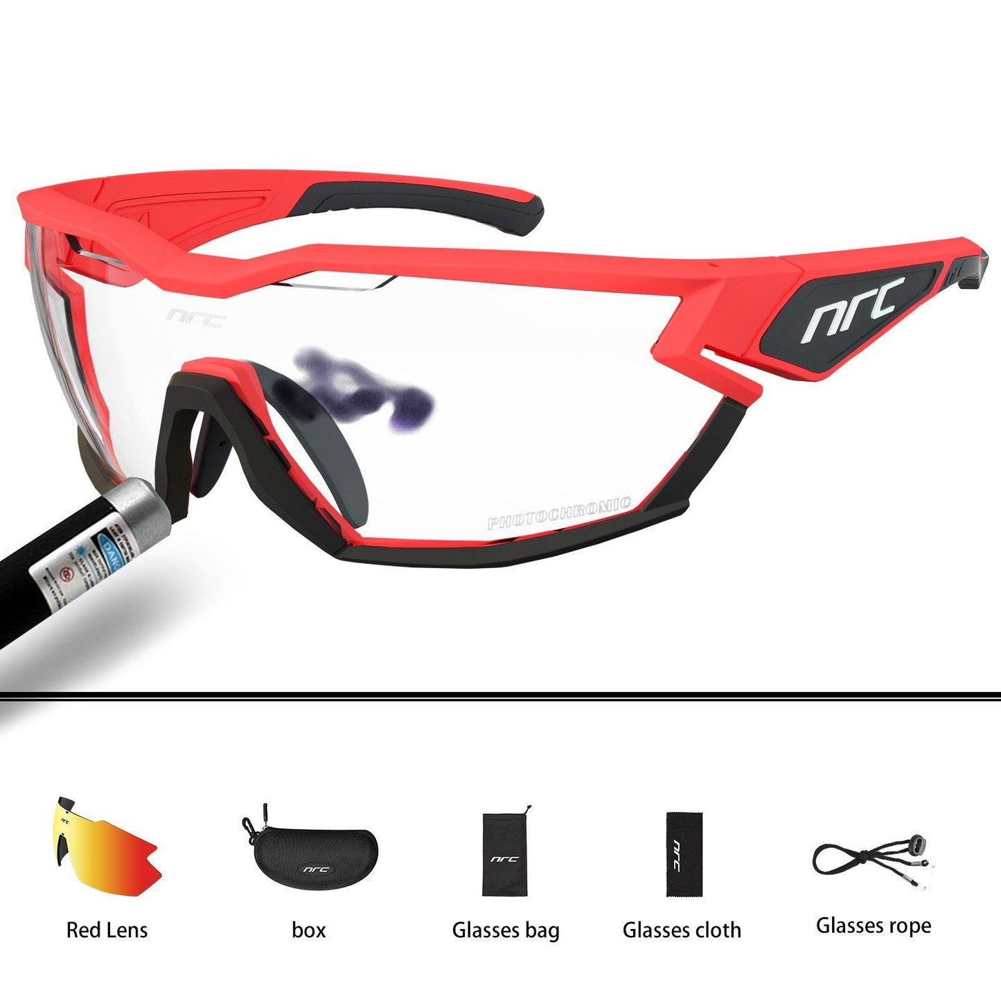 NRC P-Ride Photochromic Cycling Glasses Man Mountain Bike Bicycle Sport Cycling Sunglasses MTB Cycling Eyewear - MY STORE LIVING