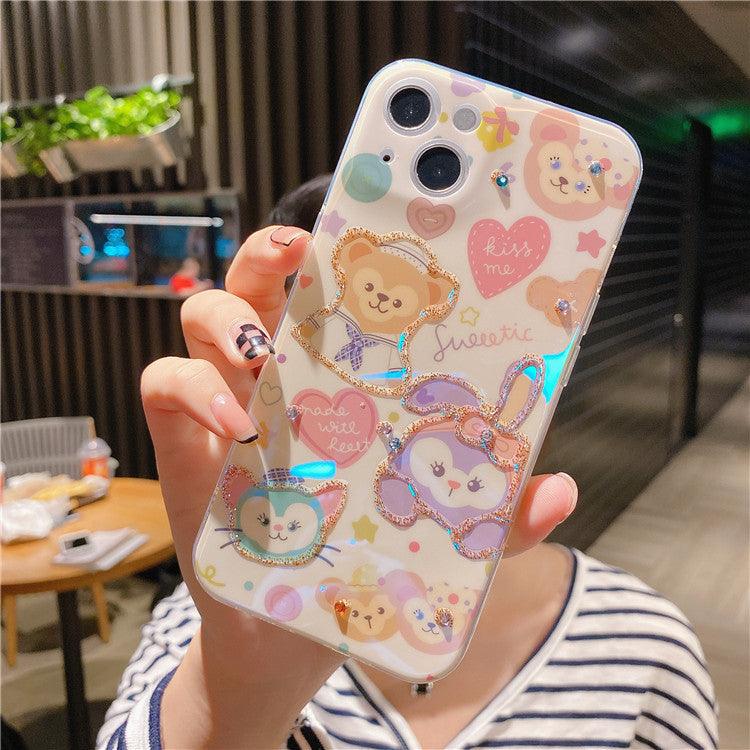 Cartoon Star Dew for iPhone13promax Flash Drill Mobile Phone Cover Apple 12/11 Glue 8plus - MyStoreLiving