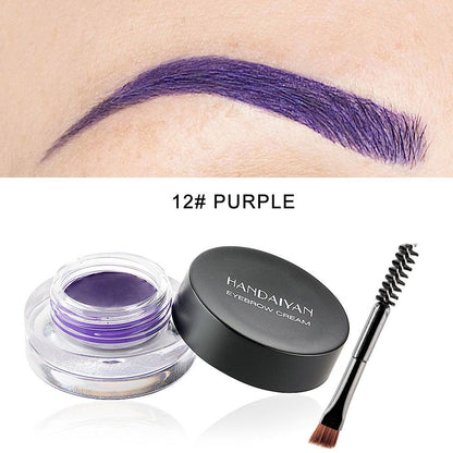 HANDAIYAN 12 Colors Waterproof Eyebrow Dyeing Cream Multifunctional Eyeliner Does Not Fade - MyStoreLiving