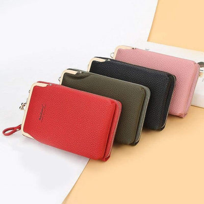 Women Phone Bag Solid Crossbody Bag - MY STORE LIVING