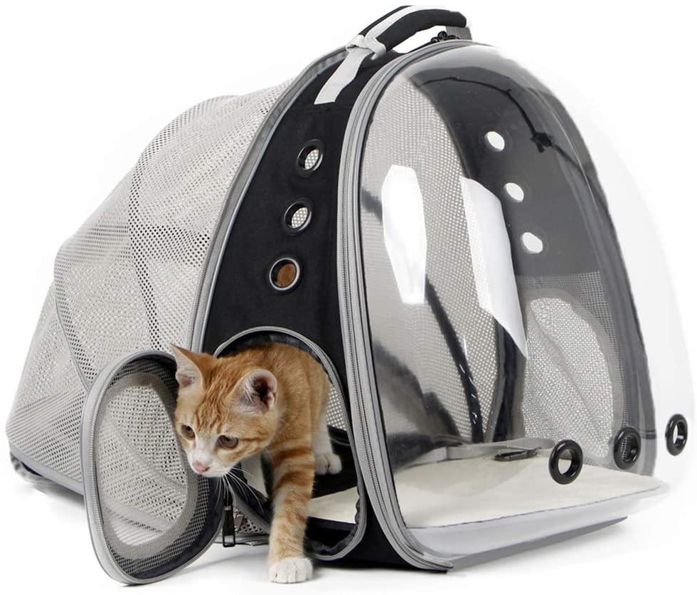 Expandable Cat Carrier Backpack, Space Capsule Transparent Bubble Pet Carrier for Small Dog, Pet Hiking Traveling Backpack - MY STORE LIVING