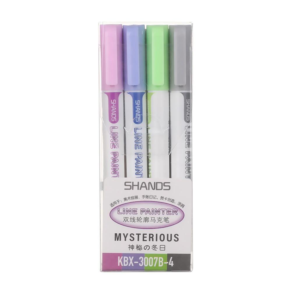 Metallic Markers Magic Glitter Paint Pens Double Line Outline - MY STORE LIVING
