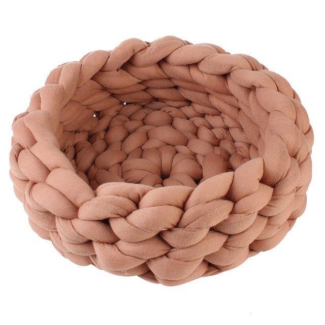 Braided Dog Bed Warming House Soft Pet Nest Kennel Baskets - MY STORE LIVING