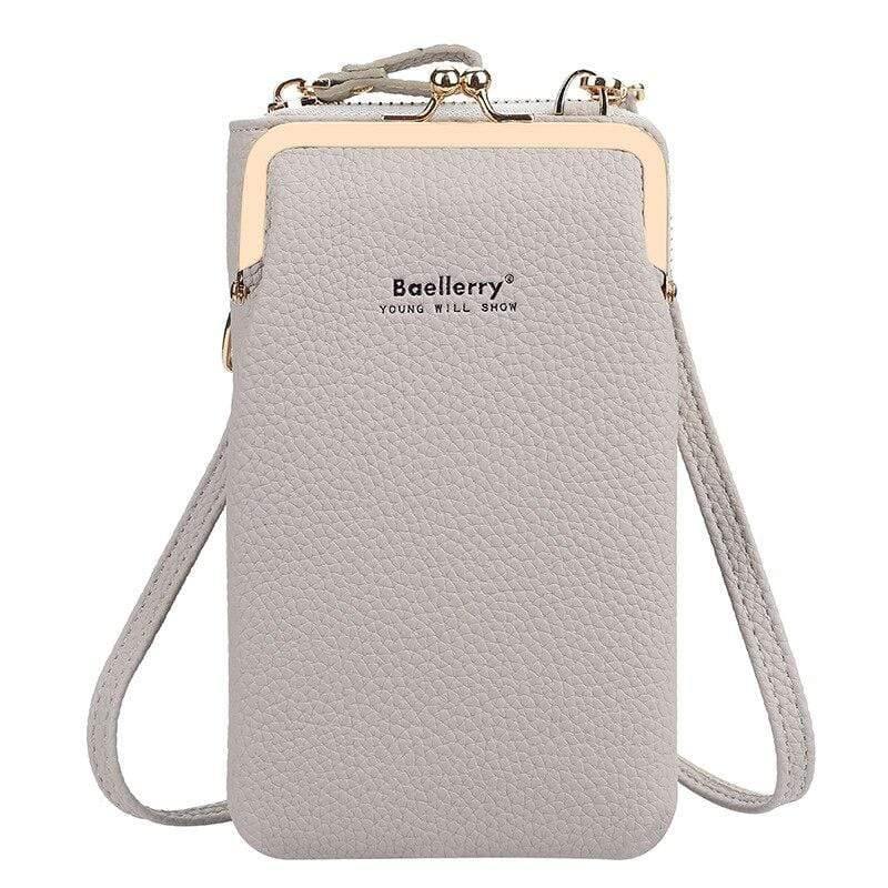 Women Phone Bag Solid Crossbody Bag - MY STORE LIVING