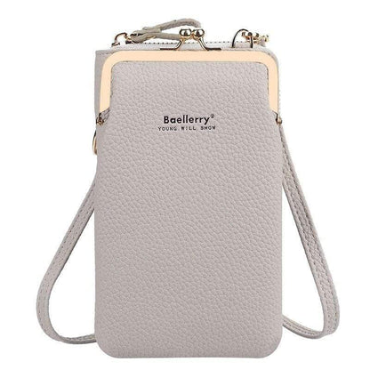 Women Phone Bag Solid Crossbody Bag - MY STORE LIVING