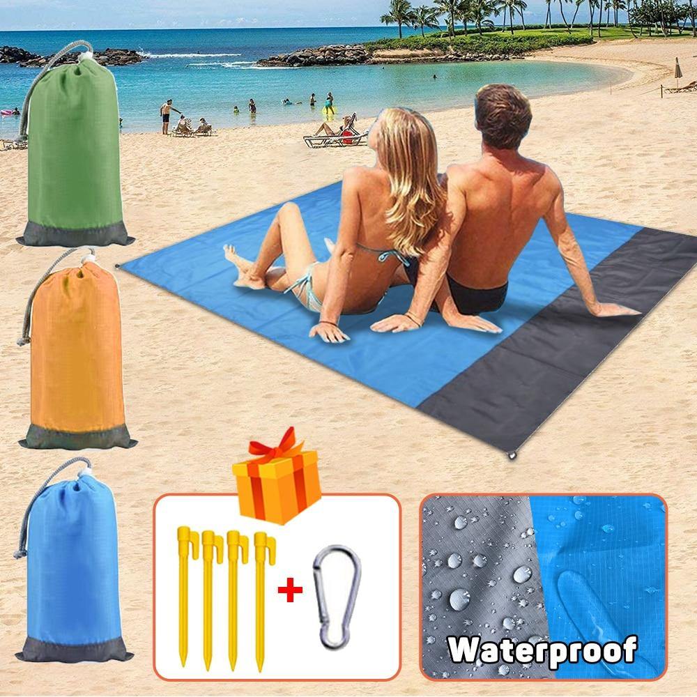 Camping Mat Waterproof Beach Blanket Outdoor Grounding Mat Mattress Picnic Pocket Carpet Rug Portable Folding Sleeping Bed Pad - MY STORE LIVING
