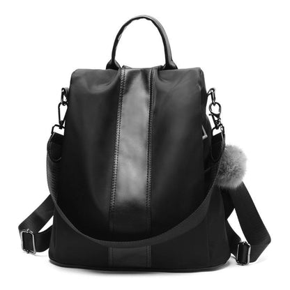 HERALD FASHION Quality Leather Anti-thief Women Backpack Large Capacity Hair Ball School Bag for Teenager girls Male Travel Bags - MY STORE LIVING