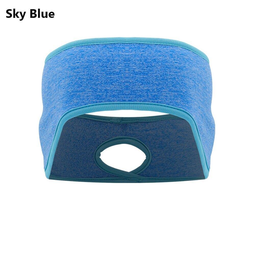 Ponytail Headband Winter Fleece Ear Cover Hair Bandage Ear Warmer Running Sport Headband for Women Girls Outdoor Sweatband - MY STORE LIVING