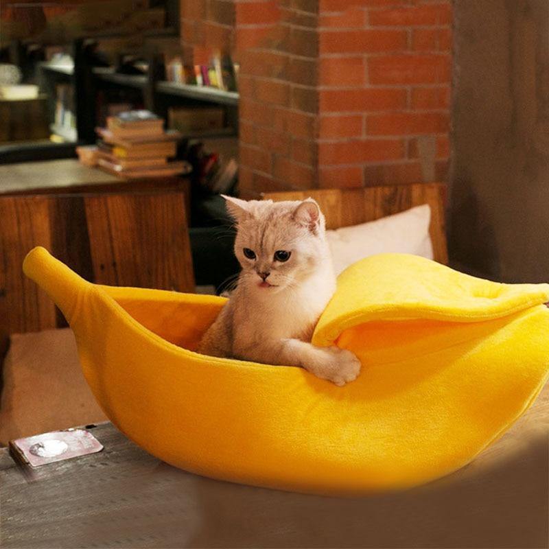The Banana Bed | Cute Dog & Cat Bed | - MY STORE LIVING