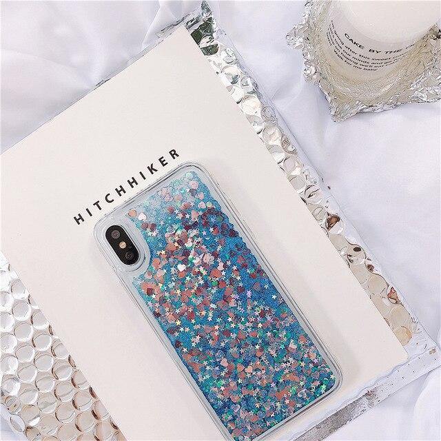 Heart Liquid Quicksand Phone Cover Case - MY STORE LIVING