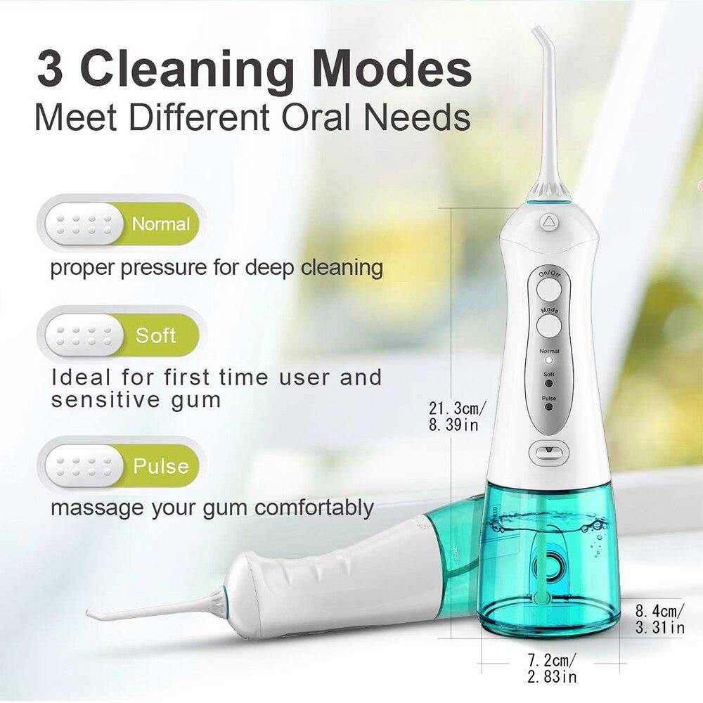Portable Tooth Irrigator Electric Sonic Dental Scaler Oral Irrigator Tooth Calculus Remover Rechargeable Dental Teeth Cleaner - MY STORE LIVING