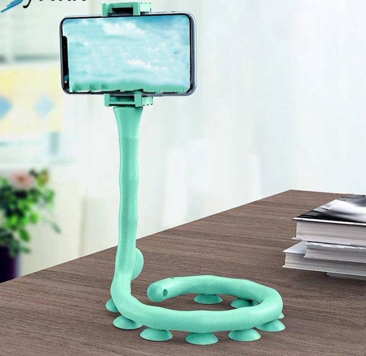 Suction Cup Lazy Phone Holder Caterpillar Cell Phone Holder Desktop Flexible Worm Car Mount Home Cute Phone Wall Bracket Bicycle - MY STORE LIVING