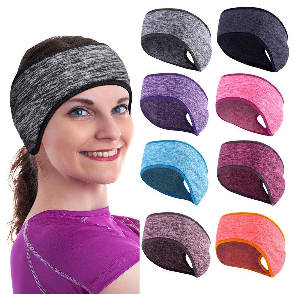 Ponytail Headband Winter Fleece Ear Cover Hair Bandage Ear Warmer Running Sport Headband for Women Girls Outdoor Sweatband - MY STORE LIVING