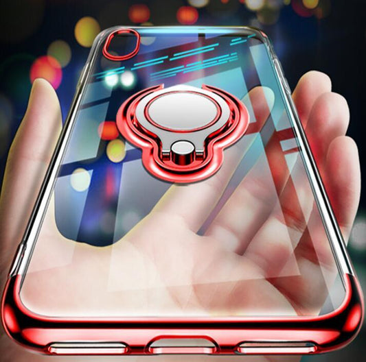 Ultra Thin Transparent Phone Case Magnetic Cases Finger Ring Holder Cover Coque - MyStoreLiving