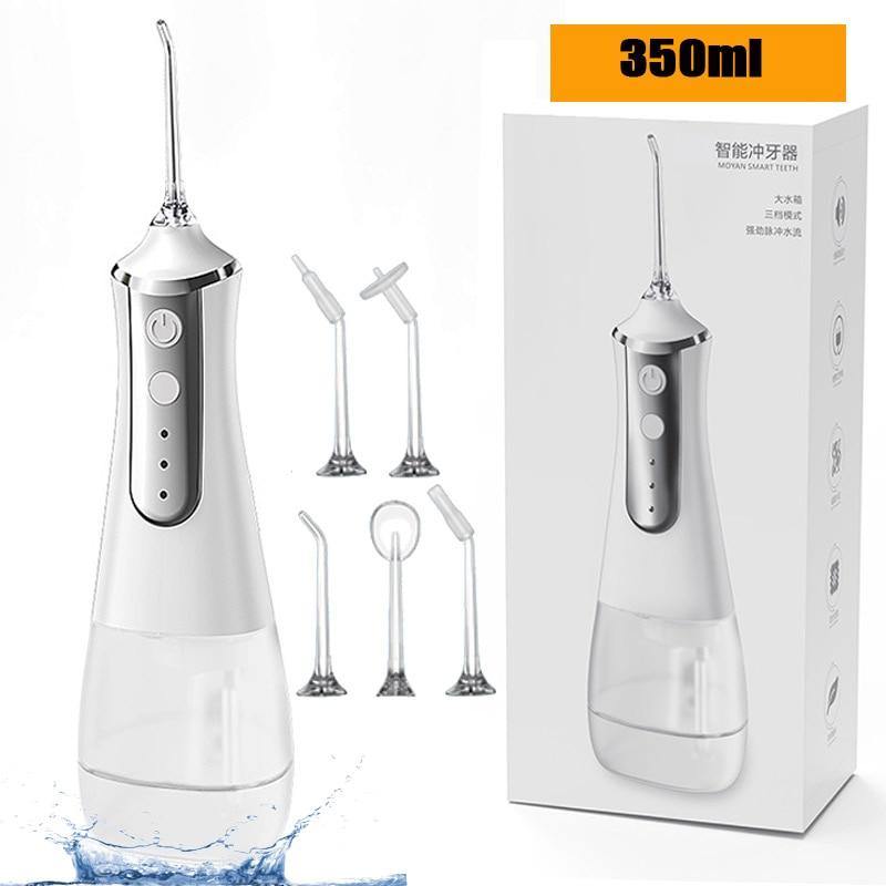 Oral Irrigator USB Rechargeable Water Flosser Portable Dental Water Jet 350ML - MY STORE LIVING