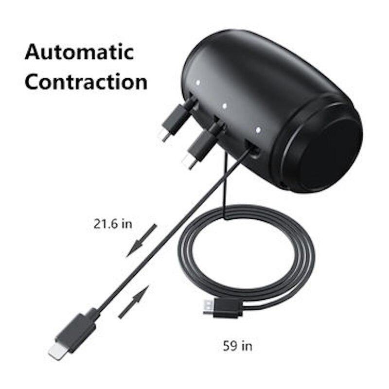 Car Retractable Cord 3 in 1 Power Charging Station - MY STORE LIVING