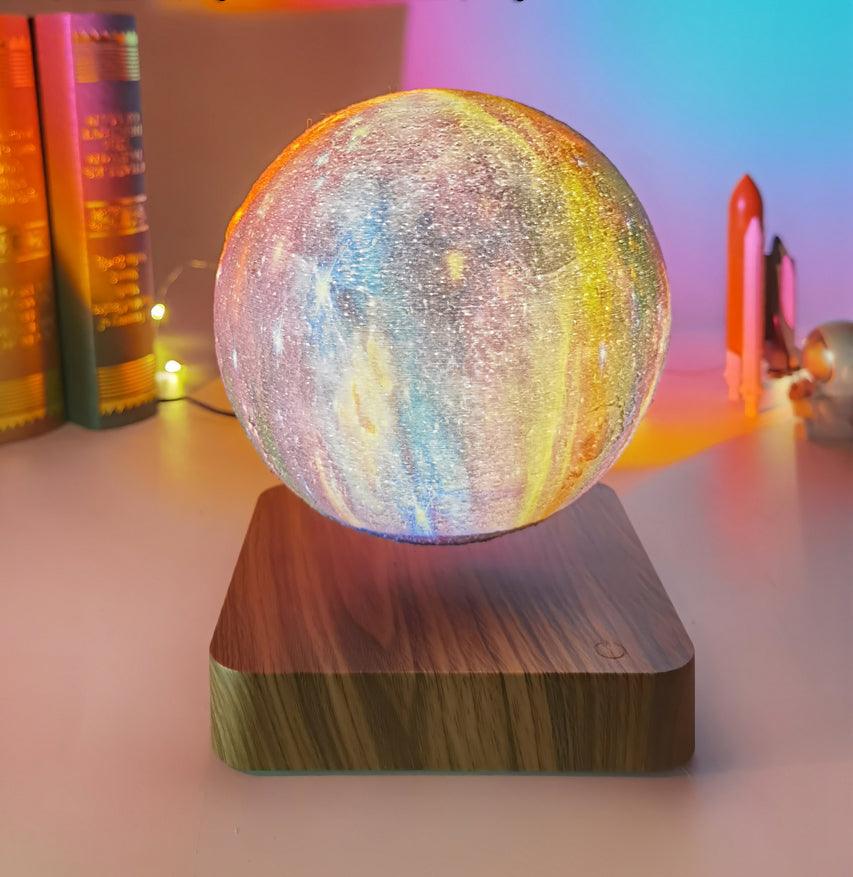 Floating Moon Lamp 3D Printing LED Night Light Magnetic levitation Rotating - MyStoreLiving