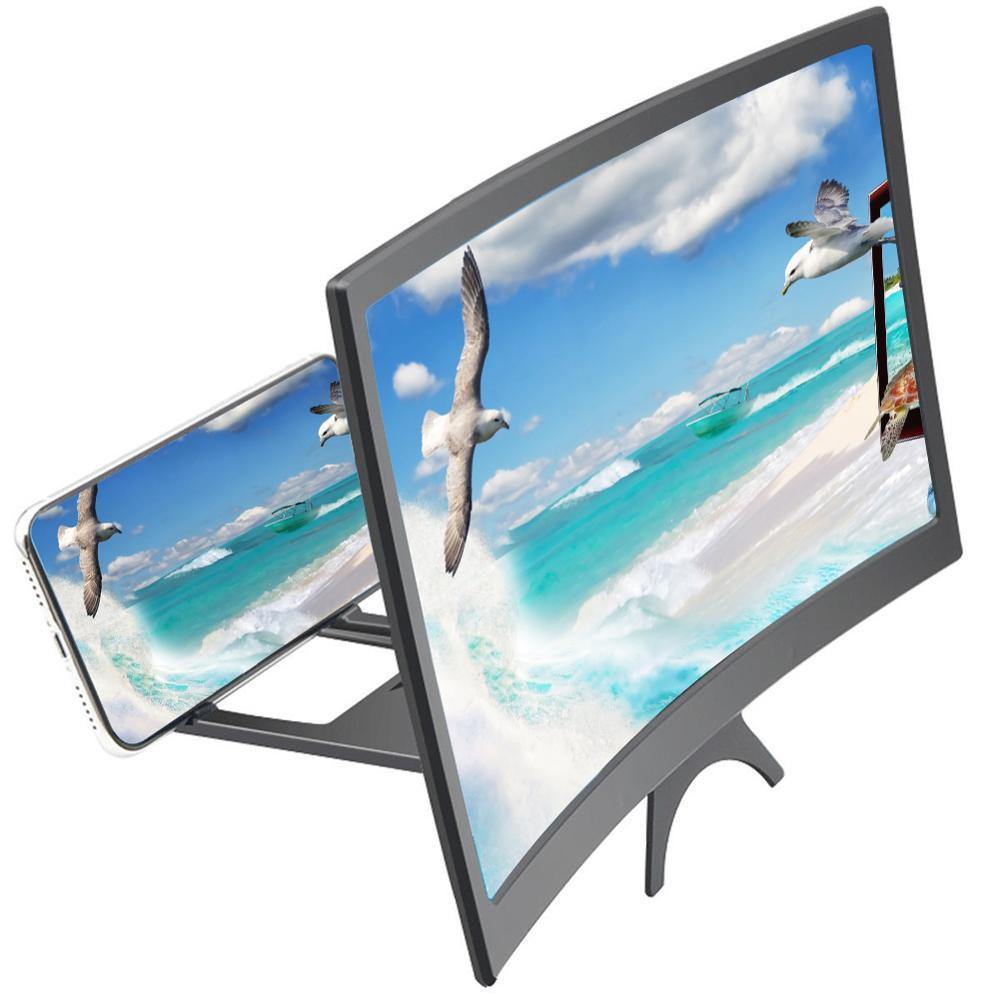 12 inch Mobile Phone 3D Screen Video Magnifier 8/9"Folding Curved Enlarged Smart - MY STORE LIVING