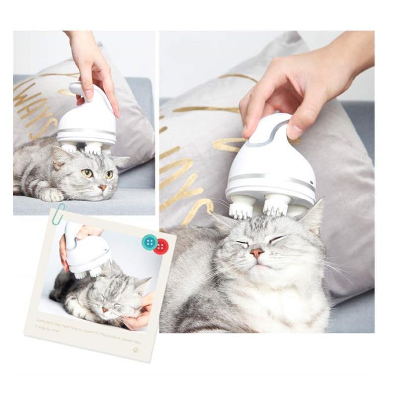 Cat Head Massager Pet Intelligent Charging Massager USB 3D Head Massager - MY STORE LIVING