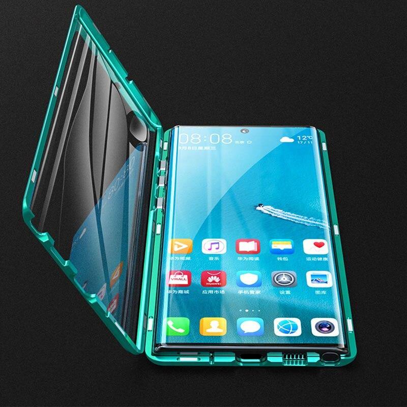 Full body Magnetic Tempered Glass Case for Samsung Note 10 S10 S9 Plus Note 9 Case Metal Bumper Shockproof Protective Shell - MY STORE LIVING