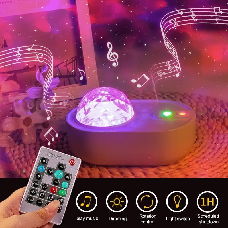 Spaceship Projection Lamp Remote Control Dream Sky Rotating Projection Lamp - MY STORE LIVING
