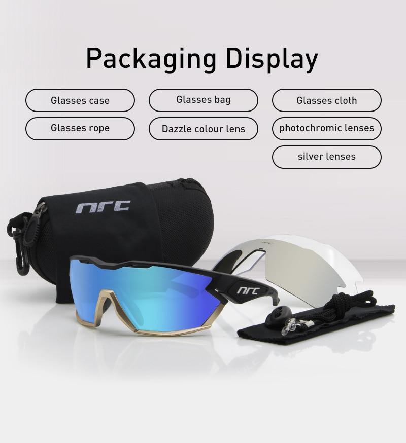 NRC P-Ride Photochromic Cycling Glasses Man Mountain Bike Bicycle Sport Cycling Sunglasses MTB Cycling Eyewear - MY STORE LIVING