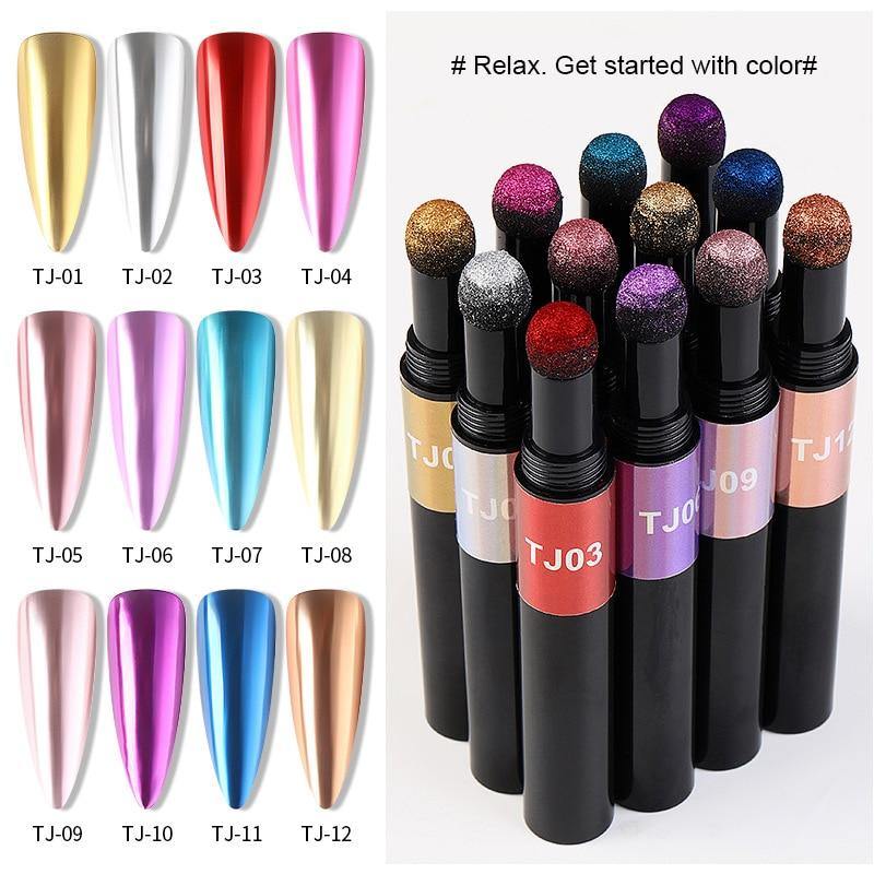 Art Air Cushion Nail Polish Solid Mirror Color Pen Does Not Float Powder Beauty Products - MY STORE LIVING