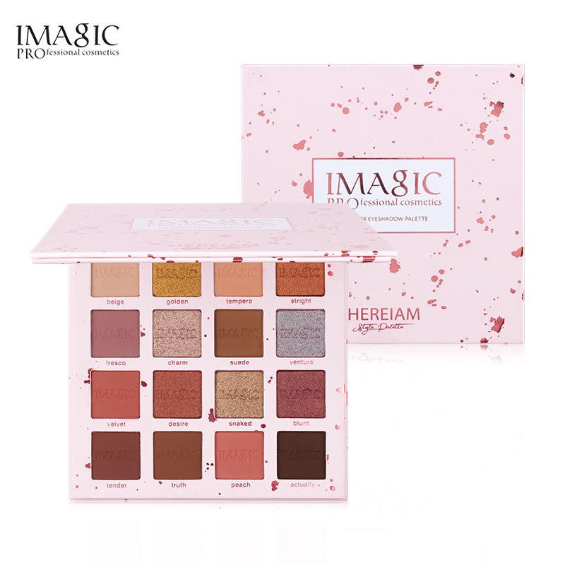 IMAGIC Beauty Eyeshadow Palette Charming Eyes Matte Pearlescent New 16 Colors Eyeshadow Cosmetic - MyStoreLiving