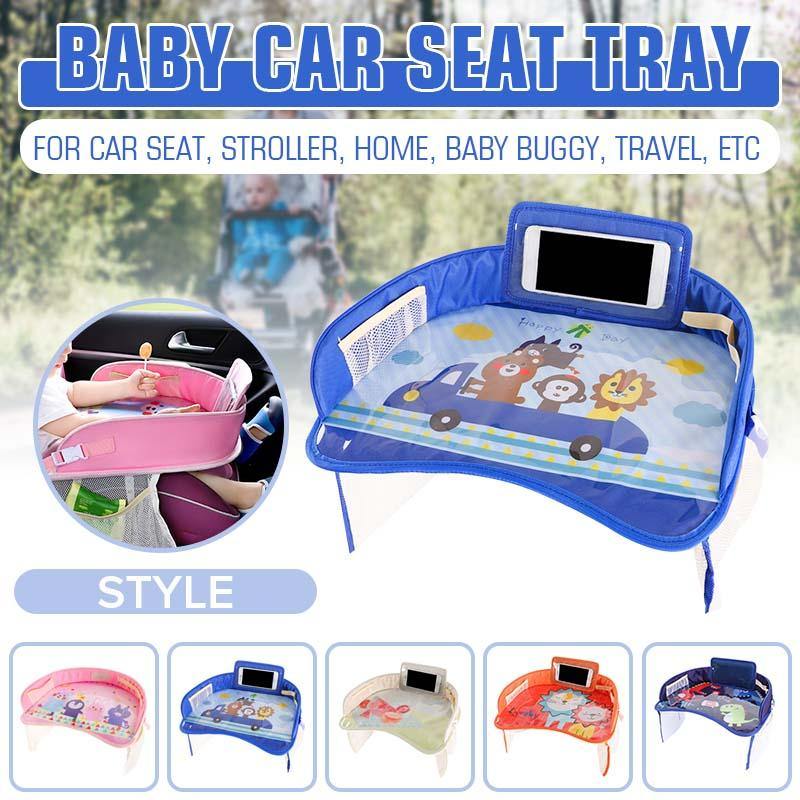 Kids Car Seat Tray Travel Baby Portable Plates with Storage - MY STORE LIVING