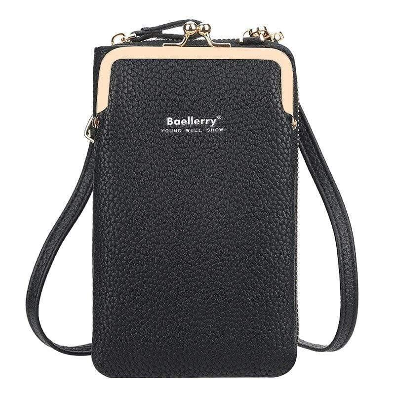 Women Phone Bag Solid Crossbody Bag - MY STORE LIVING