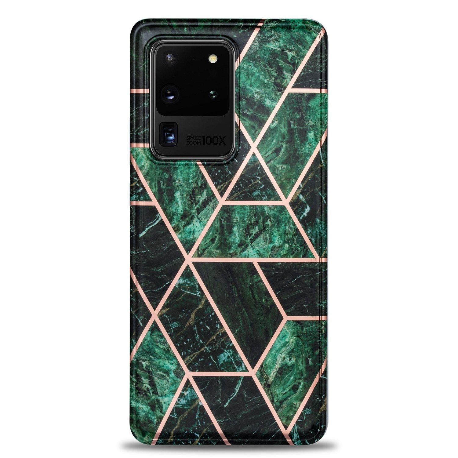 Soft Plating Geometric Back Cover Marble Stone Texture Phone Case For Samsung Galaxy - MY STORE LIVING